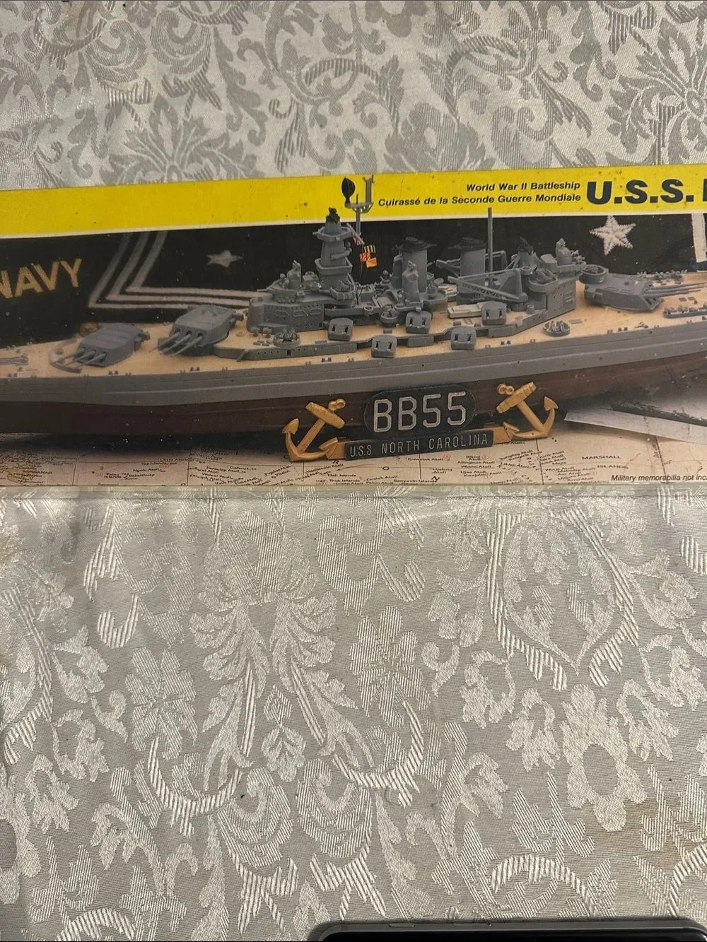 Vintage USS North Carolina BB55 Model Battleship Model Kit
